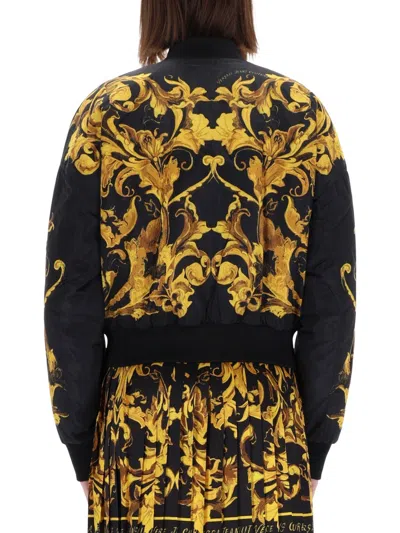 Versace Jeans Couture "porcelain Baroque" Jacket In Black