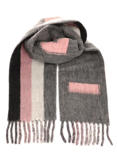 Marni Alpaca And Mohair Scarf Scarves And Foulards Multicolor In Gray