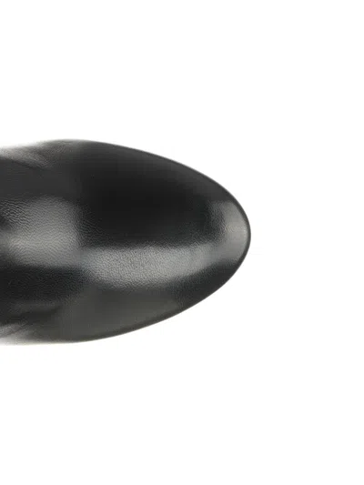 Stuart Weitzman Babette Leather Tube Boot In Black