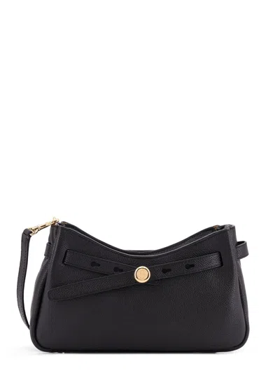 Tory Burch Textured Shoulder Bag Adjustable Strap In Black