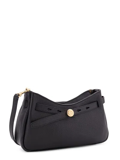 Tory Burch Textured Shoulder Bag Adjustable Strap In Black