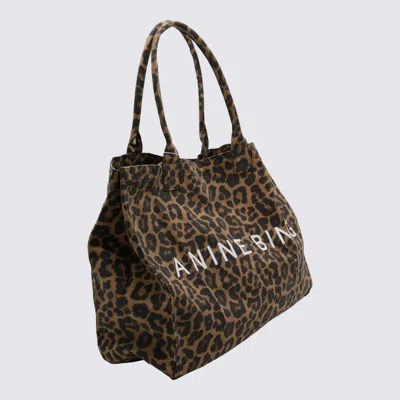 Anine Bing Leopard Cotton Totes In Animal Print