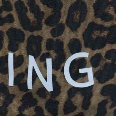 Anine Bing Leopard Cotton Totes In Animal Print