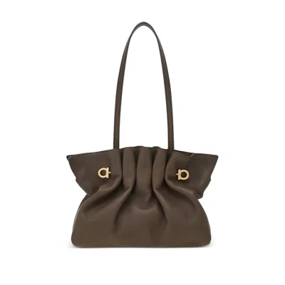Ferragamo Brown Tote Bags Women In Brown