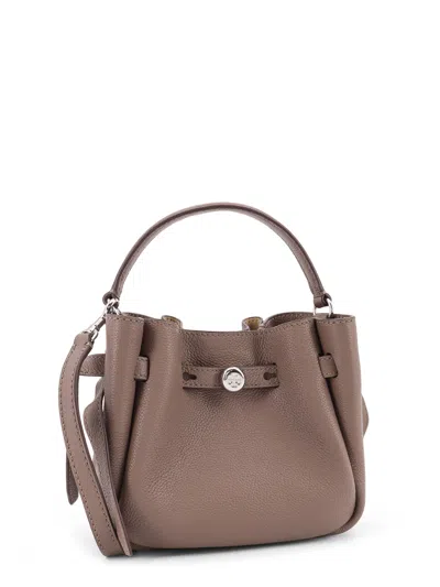 Tory Burch Romy Mini Leather Crossbody Bag In Purple