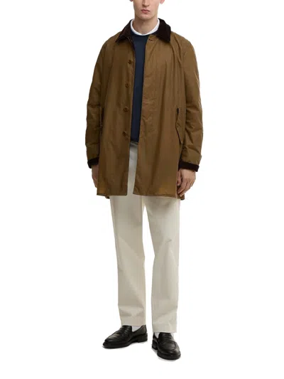 Barbour Ba X Br Wax Trench Coat Wax Clothing In Multi