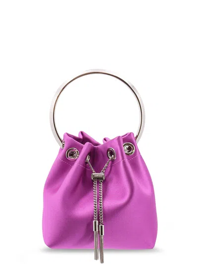 Jimmy Choo Bon Bon Satin Crossbody Bag In Purple