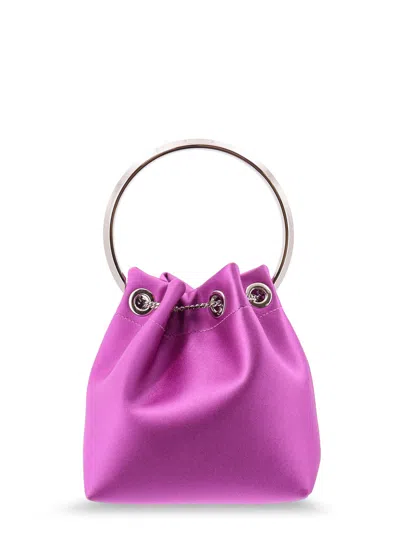 Jimmy Choo Bon Bon Satin Crossbody Bag In Purple