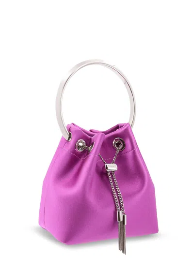 Jimmy Choo Bon Bon Satin Crossbody Bag In Purple