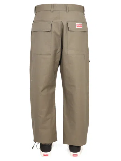 Kenzo Men Cargo Pants In Green