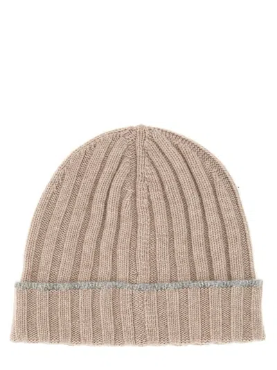 Brunello Cucinelli Cashmere Beanie Hat In Brown