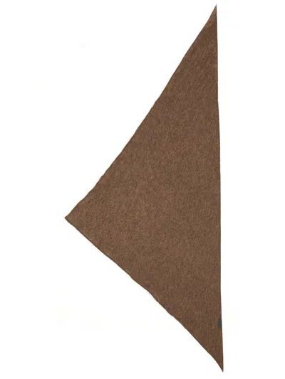 Brunello Cucinelli Women Cashmere Scarf With Necklace In Gold