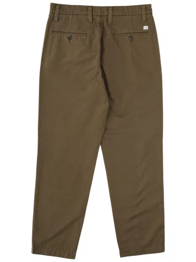 C.p. Company Tailored Trousers With Pockets And Pleats In Brown