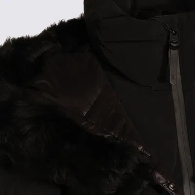 Mackage Quilted Down Jacket Belted Waist In Black