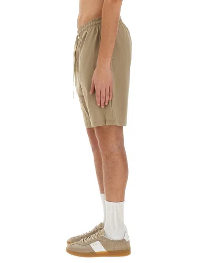 Hugo Boss Boss Cotton Bermuda Shorts In Brown