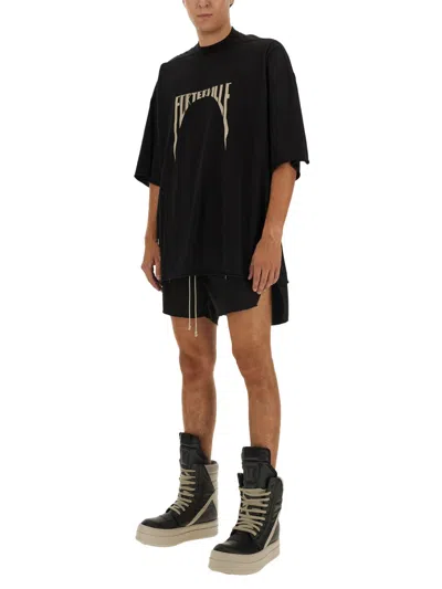 Rick Owens Cotton Bermuda Shorts In Black