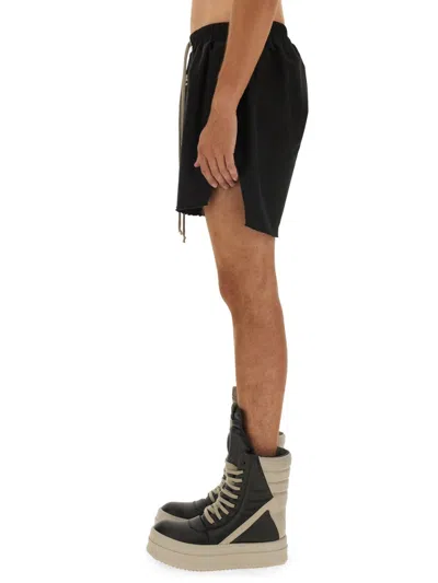 Rick Owens Cotton Bermuda Shorts In Black
