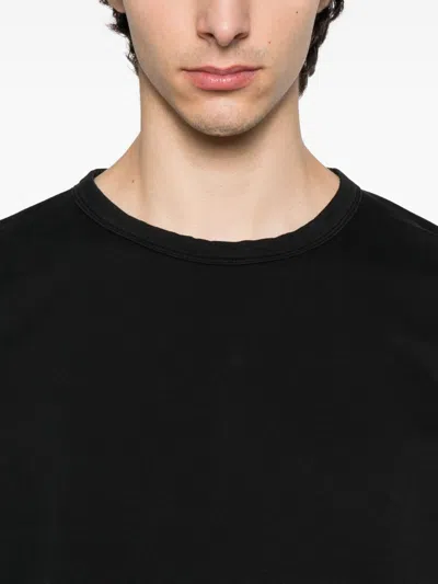 C.p. Company C.p.company Logo Cotton Crewneck Sweatshirt In Black