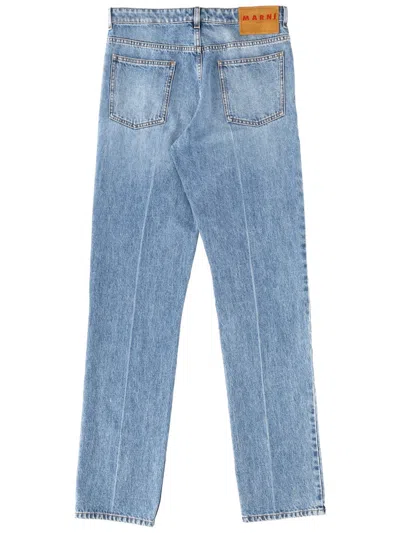 Marni Cotton Denim Pants In Blue