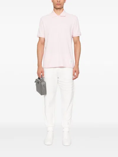 Thom Browne Cotton Polo Shirt In Pink