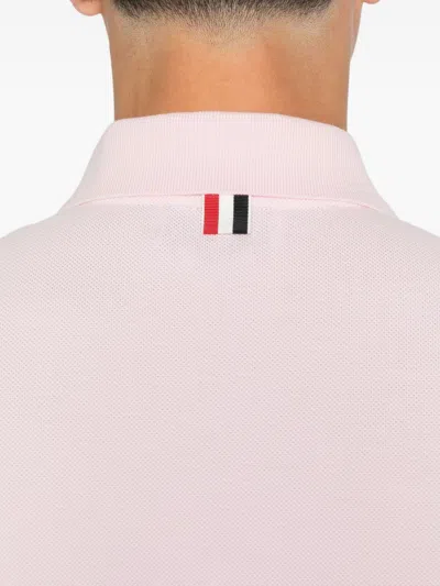 Thom Browne Cotton Polo Shirt In Pink