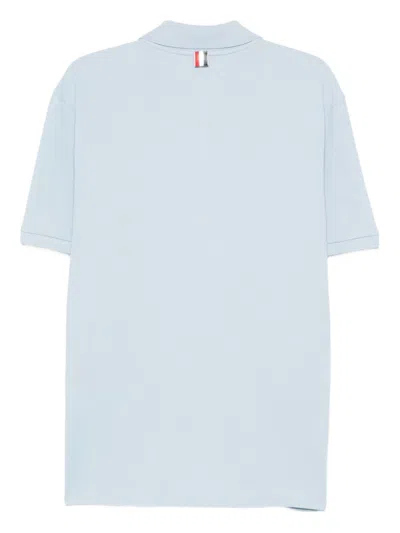 Thom Browne Cotton Polo Shirt In Blue