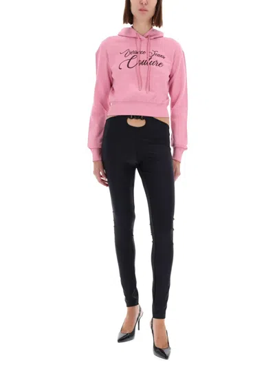 Versace Jeans Couture Cropped Sweatshirt With Logo