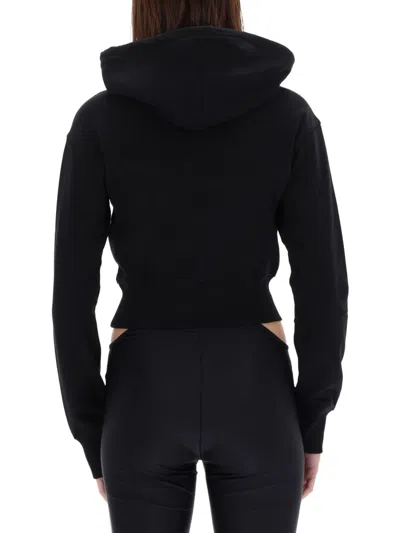 Versace Jeans Couture Cropped Sweatshirt With Baroque Logo Patch