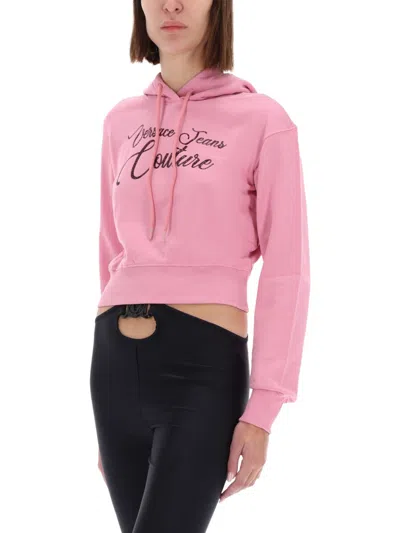 Versace Jeans Couture Cropped Sweatshirt With Logo