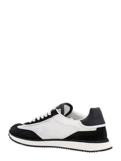 Dolce & Gabbana Suede And Mesh Dg Cushion Sneakers Shoes In Black