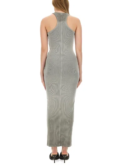 Alexander Wang Dress With Logo In Gray