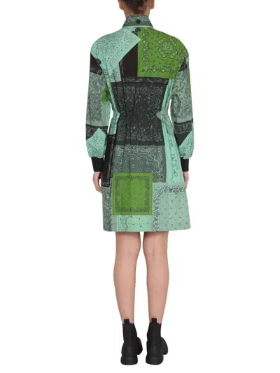 Kenzo Women Dress With Paisley Pattern In Green