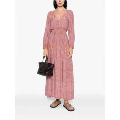 Natalie Martin April Buttoned Floral Shangri Dress In Pink