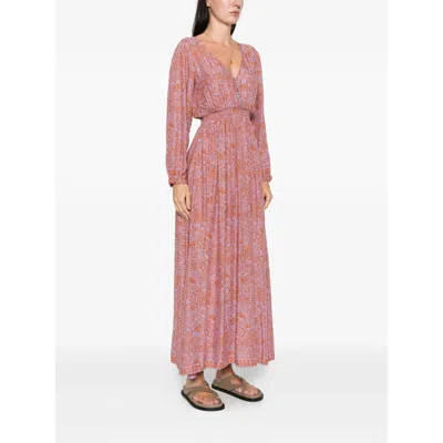 Natalie Martin April Buttoned Floral Shangri Dress In Pink