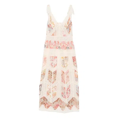 Zimmermann Daylight Slip Floral-print Midi Dress In Neutral