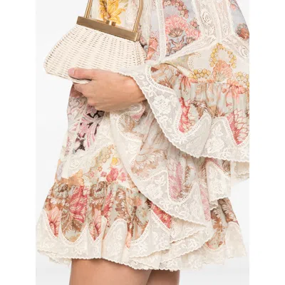 Zimmermann Daylight Slip Floral-print Midi Dress In Neutral