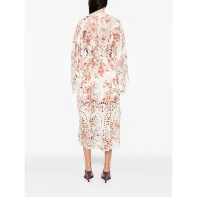 Zimmermann Awaken Embroidered Yoke Midi Dress In Multi