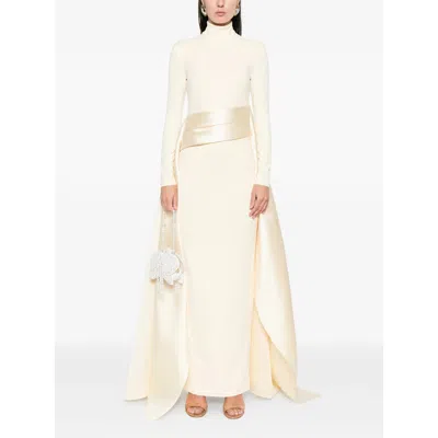 Solace London Roll-neck Maxi Dress In Multi