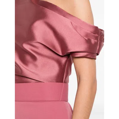 Solace London One-shoulder Dress In Pink