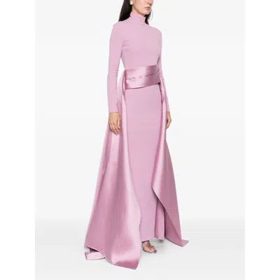 Solace London High-neck Sash Dress In Animal Print