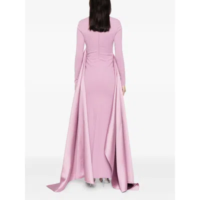 Solace London High-neck Sash Dress In Animal Print