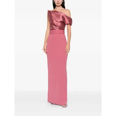 Solace London One-shoulder Dress In Pink
