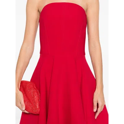 Solace London Strapless Maxi Dress In Red