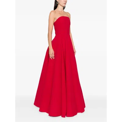 Solace London Strapless Maxi Dress In Red