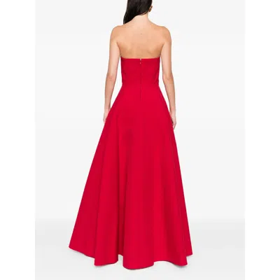 Solace London Strapless Maxi Dress In Red