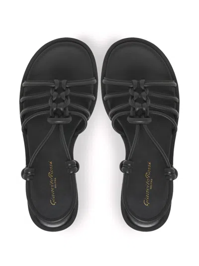 Gianvito Rossi Hebe Leather Sandals In Black