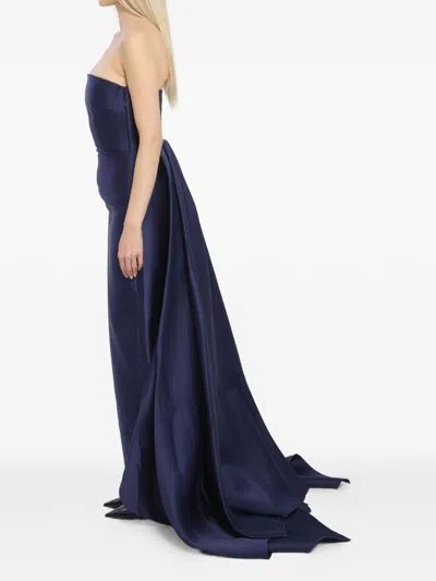 Solace London Imani Maxi Dress In Blue