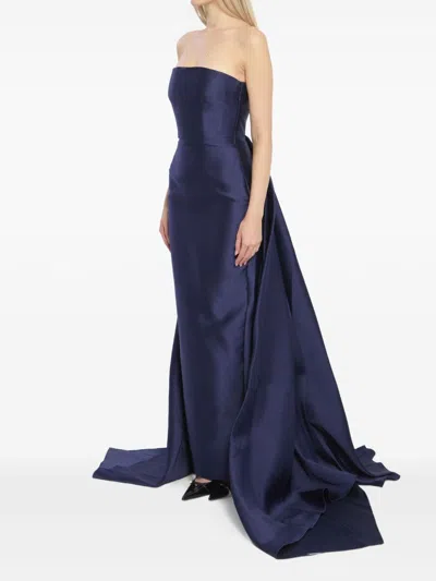 Solace London Imani Maxi Dress In Blue