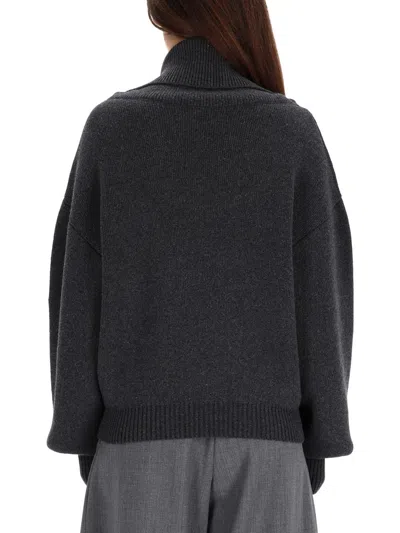 Jacquemus Wool Turtleneck Pallone In Gray