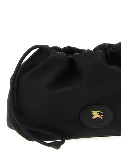 Burberry Knight Stamp Clutch Black In Black